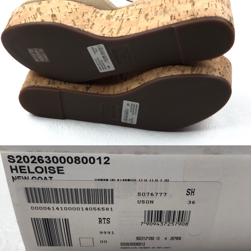 SCHUTZ Heloise Platform Wedge Sandals 10 New Goat - Picture 8 of 8